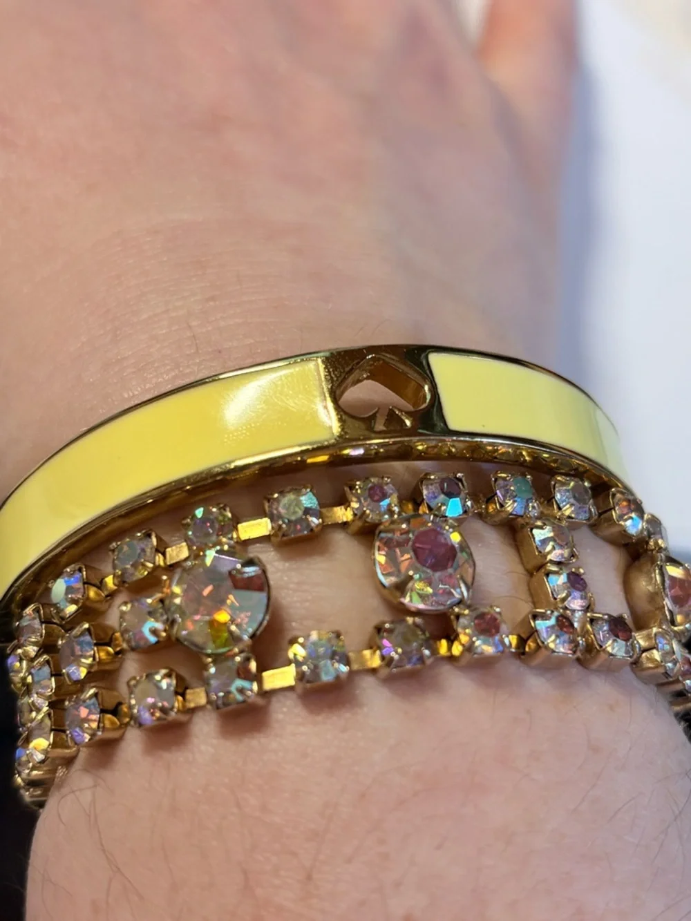 kate spade Gold-Tone Bangle with Pale Yellow Enamel - Picture 4 of 4